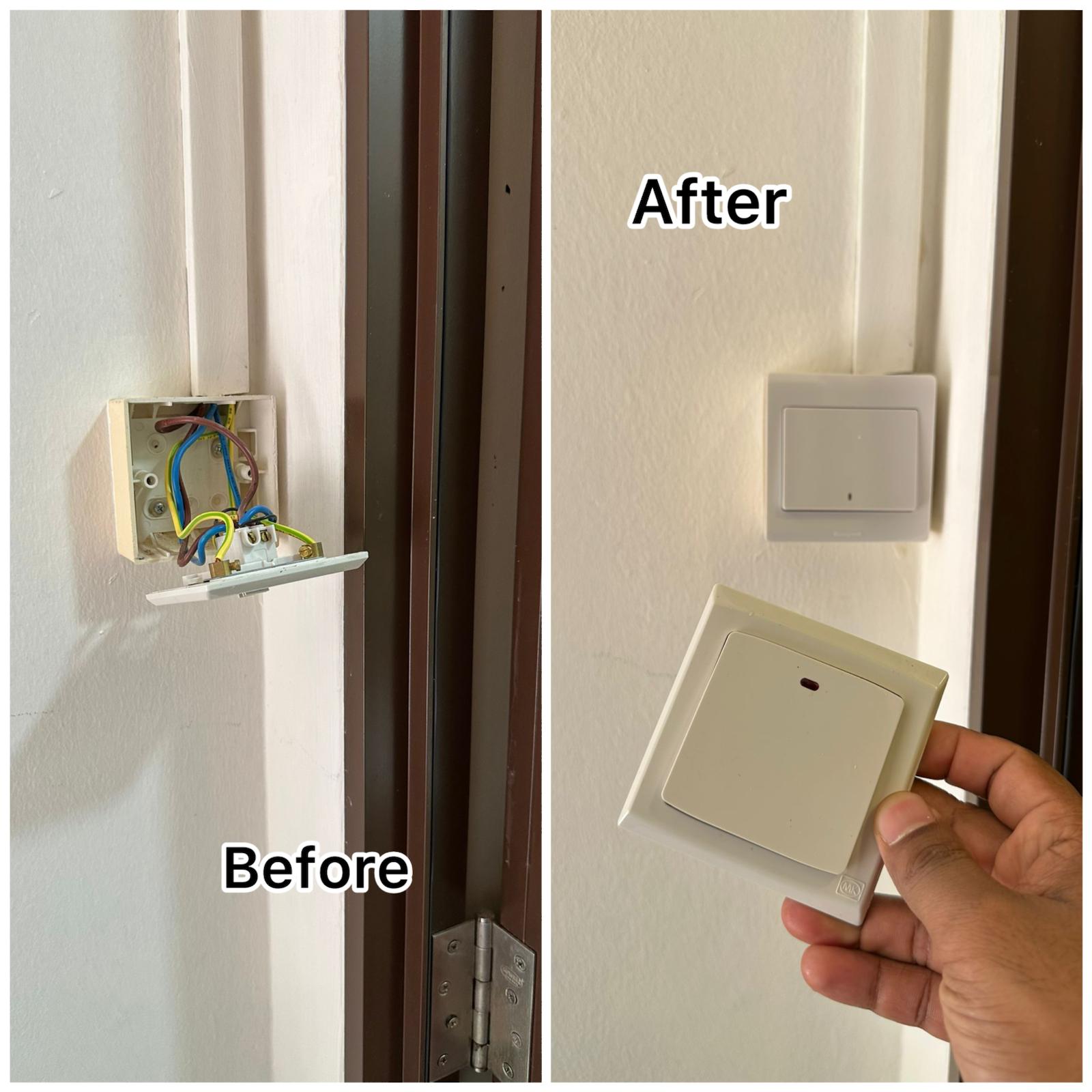 Professional Light Switch Repair and Replacement by TASFIA ENGINEERING & CONSTRUCTION PTE LTD